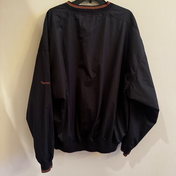 TaylorMade Golf Pullover Jacket XXL Black Orange Logo Windbreaker Vintage - Picture 2 of 12